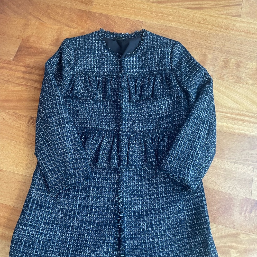 Ann Taylor Navy and Black Tweed Jacket
